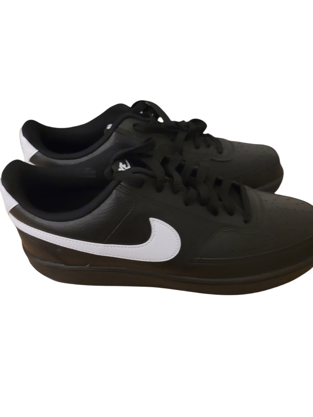Nike Court Vision Low 
Black Sneakers with White Swoosh
